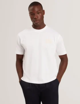 LUCKA Logo Yama Oversized Pamuklu Tişört
