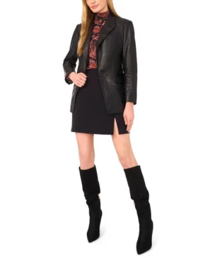 LYNDE Deri Tek Sıralı Blazer
