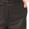 LYNDINA Deri Düz Paça Pantolon