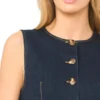 MIA Düğmeli Kolsuz Denim Midi Elbise