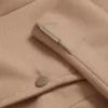 MINDEE Yün Karışımlı Kum Saati Silüetli Uzun Çapraz Kesim Palto