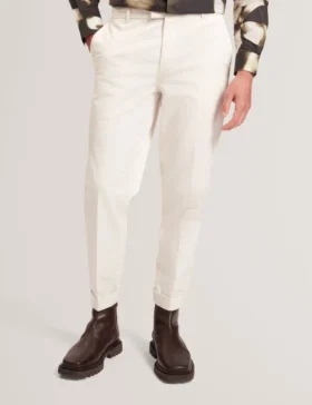 MOSES Konik Kesim Pamuklu Streç Twill Pantolon