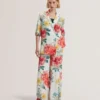 NYMPHA Çiçek Desenli Kısa Kollu Oversized Blazer