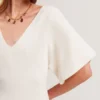 REBEXXA Geniş Kollu Örme Bodycon Midi Elbise