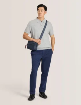 ÖRGÜ TWILL ELASTİK PANTOLON Insignia Blue Heather