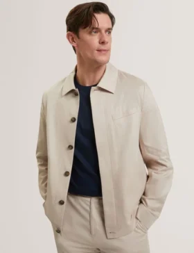 RUBINOJ Akıllı Dokuma Pamuklu Harrington Ceket