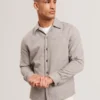 RYNEL Dokulu Örgü Uzun Kollu Overshirt