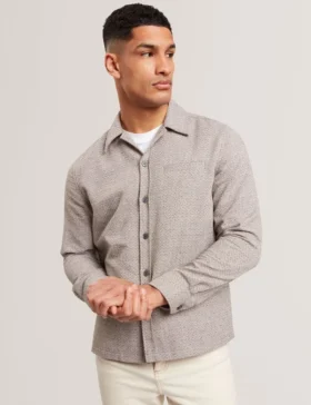 RYNEL Dokulu Örgü Uzun Kollu Overshirt