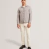 RYNEL Dokulu Örgü Uzun Kollu Overshirt