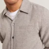 RYNEL Dokulu Örgü Uzun Kollu Overshirt