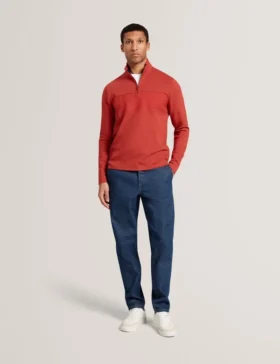SIMONEA Dokulu Panelli Yarım Fermuarlı Modal Sweatshirt