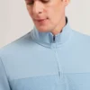 SIMONEA Dokulu Panelli Yarım Fermuarlı Modal Sweatshirt