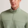 SIMONEA Dokulu Panelli Yarım Fermuarlı Modal Sweatshirt