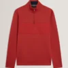 SIMONEA Dokulu Panelli Yarım Fermuarlı Modal Sweatshirt