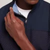 SIMONEAO Dokulu Panel Yarım Fermuarlı Modal Sweatshirt