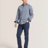 SOREN UZUN KOL CLAROT DESENLİ GÖMLEK Koyu Denim