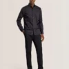 SOREN UZUN KOLLU PAPATYA DESENLİ GÖMLEK Black Beauty