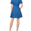 STINA Keten Chambray Mini Gömlek Elbise