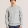 T DİKİŞLİ UZUN KOLLU YUVARLAK YAKALI KAZAK Grey Heather