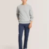 KOMPAKT HERRINGBONE PANTOLON Blue Nights