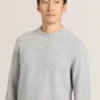 T DİKİŞLİ UZUN KOLLU YUVARLAK YAKALI KAZAK Grey Heather
