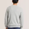 T DİKİŞLİ UZUN KOLLU YUVARLAK YAKALI KAZAK Grey Heather