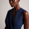 TILOLAH V Yaka Bodycon Midi Elbise