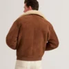 WALD Shearling Deri Aviator Ceket