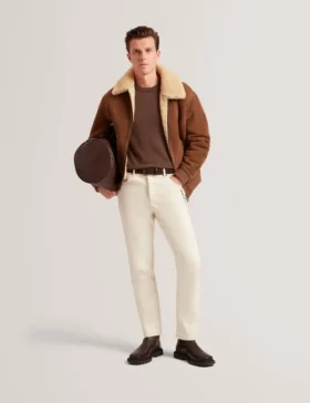 WALD Shearling Deri Aviator Ceket