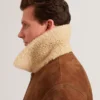 WALD Shearling Deri Aviator Ceket