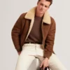 WALD Shearling Deri Aviator Ceket