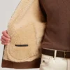 WALD Shearling Deri Aviator Ceket