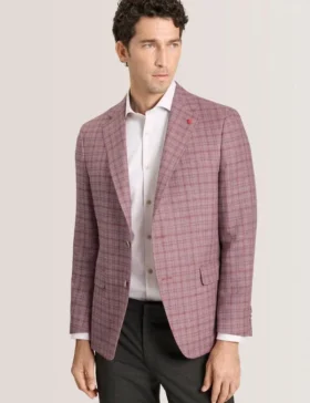 WINFRED Ekose İpek Karışımlı Dokuma Blazer