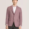WINFRED Ekose İpek Karışımlı Dokuma Blazer