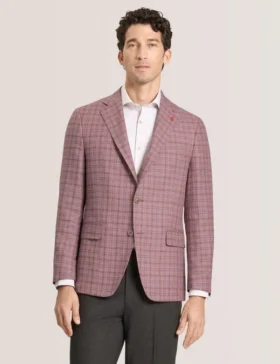 WINFRED Ekose İpek Karışımlı Dokuma Blazer