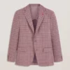 WINFRED Ekose İpek Karışımlı Dokuma Blazer