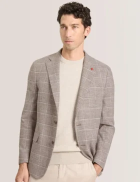 WINFRED Kareli Pamuk Karışımlı Blazer