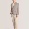 WINFRED Kareli Pamuk Karışımlı Blazer
