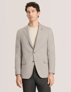WINFRED Karışık Ekose Yünlü Terzi Dikişli Blazer