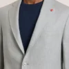 WINFRED Tek Sıralı İki Düğmeli Çentikli Düz Ön Keten Takım Elbisesi
