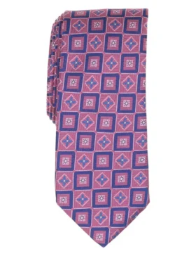 WINKLY Geometrik Fayans Desenli İpek Kravat