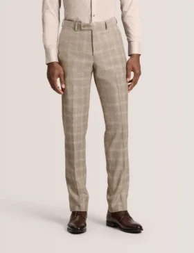 WINTER-CHECK Ton Sürüklemeli Kareli Modern Kesim Takım Elbise Pantolonu