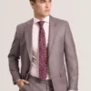 WRIGHT Sharkskin Yün Modern Kesim Takım Elbise Ceketi
