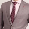 WRIGHT Sharkskin Yün Modern Kesim Takım Elbise Ceketi