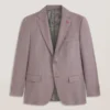 WRIGHT Sharkskin Yün Modern Kesim Takım Elbise Ceketi